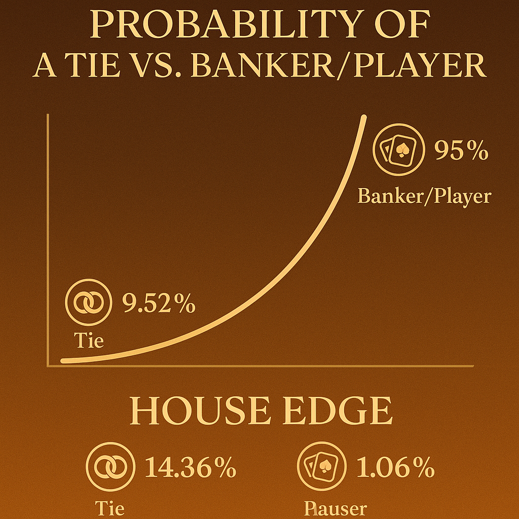 ค่าเฮาส์เอจของแทงเสมอบาคาร่า เทียบ Banker และ Player
