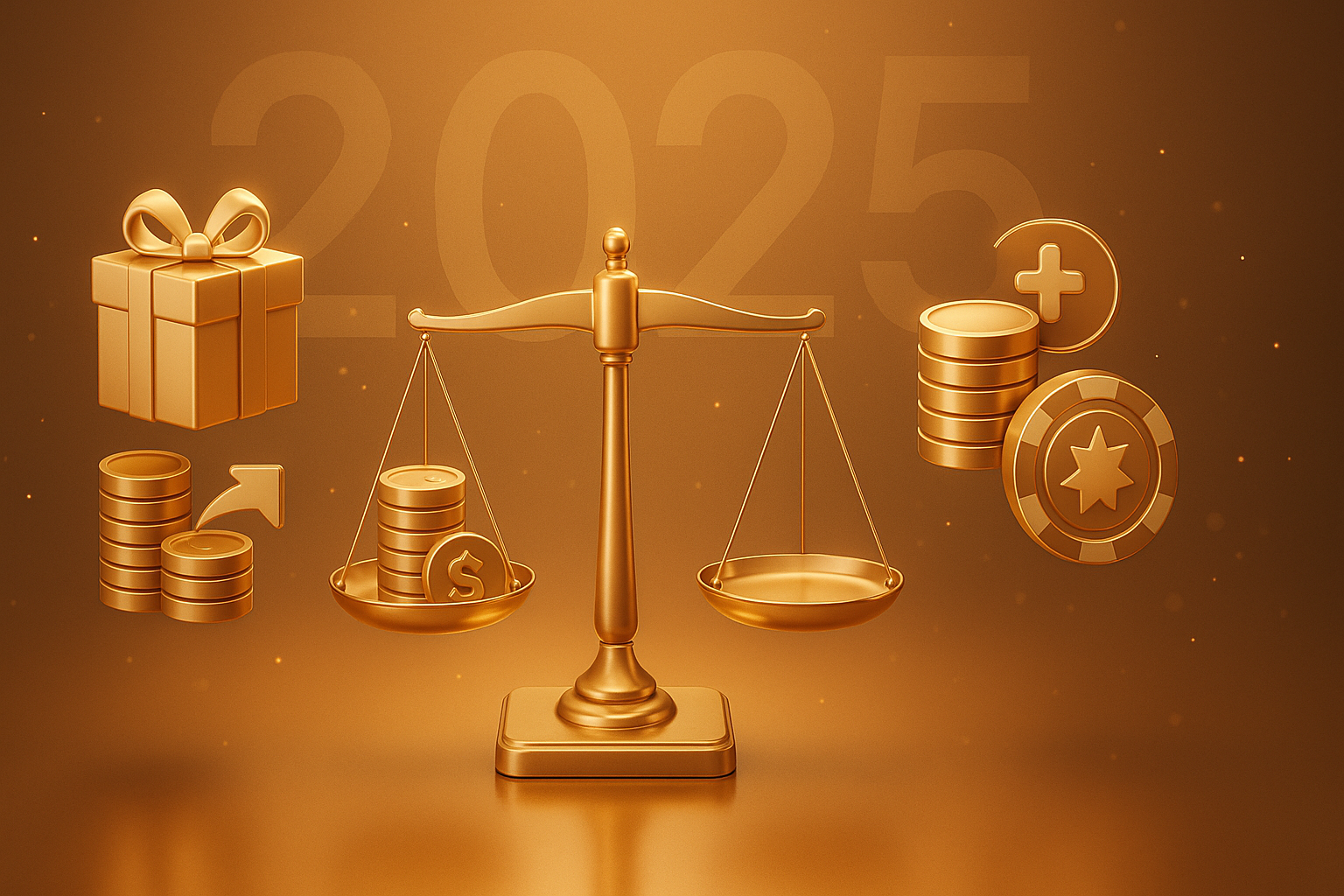 กราฟิกเปรียบเทียบโปรโมชั่นคาสิโน 2025 ระหว่าง welcome bonus, cashback, reload และ free spins สำหรับ HOTWIN888 โทนทอง-น้ำตาล