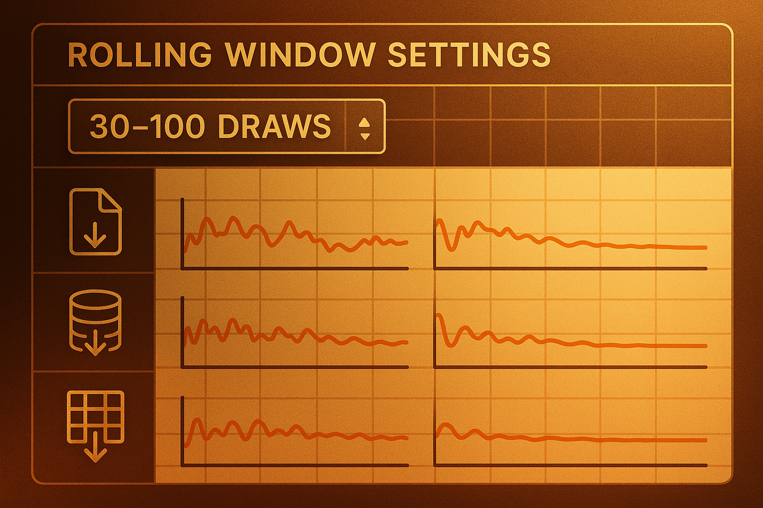 ภาพประกอบ วิเคราะห์หวยยี่กีจากผลย้อนหลัง ด้วยการตั้งค่า rolling window เพื่อความเสถียรของสถิติ