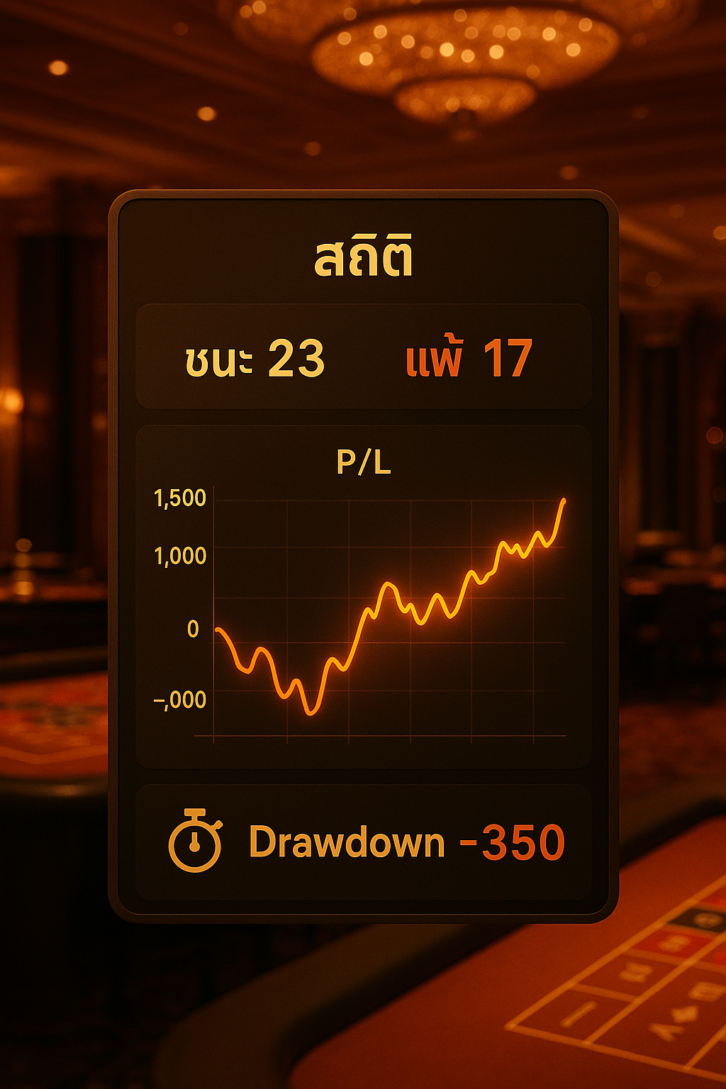 ติดตามสถิติเพื่อหยุดขาดทุนบาคาร่า และปรับแผนตามข้อมูลจริง