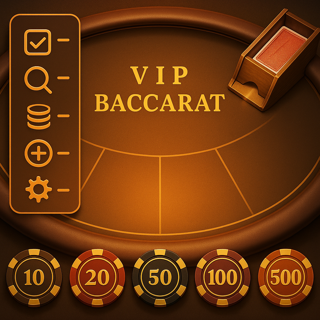 เลือกห้องบาคาร่า VIP ขั้นตอนคัดห้องตามทุนและสไตล์การเล่นแบบเช็กลิสต์